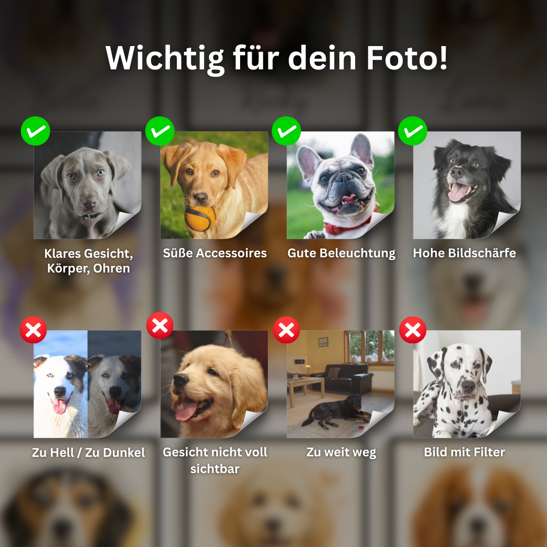 Personalisiertes Hundeporträt