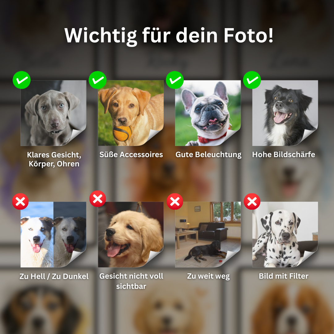 Personalisiertes Hundeporträt