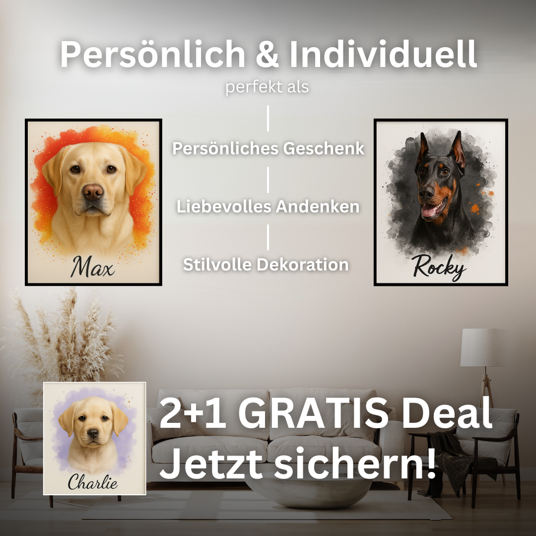Personalisiertes Hundeporträt