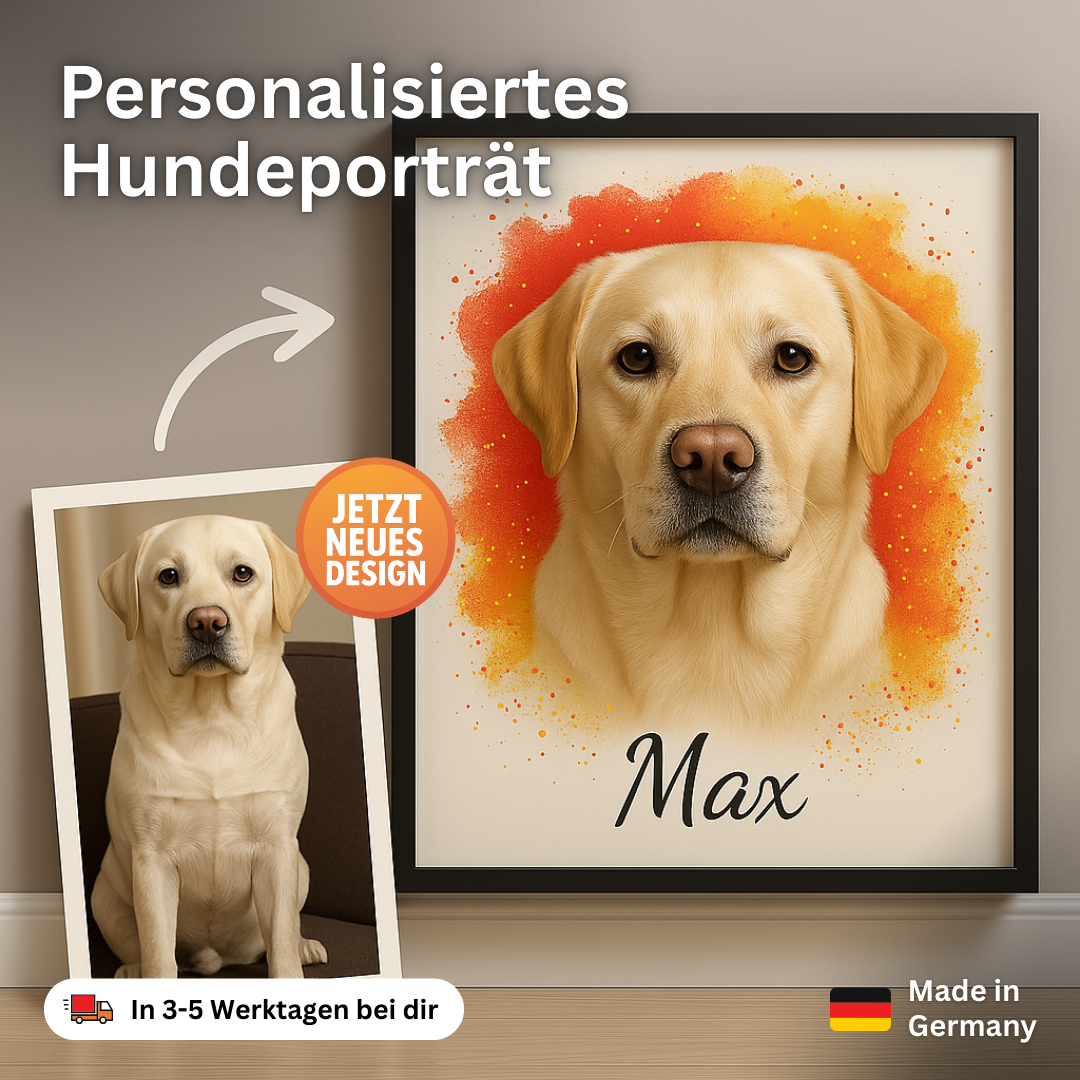 Personalisierbares Hundeporträt