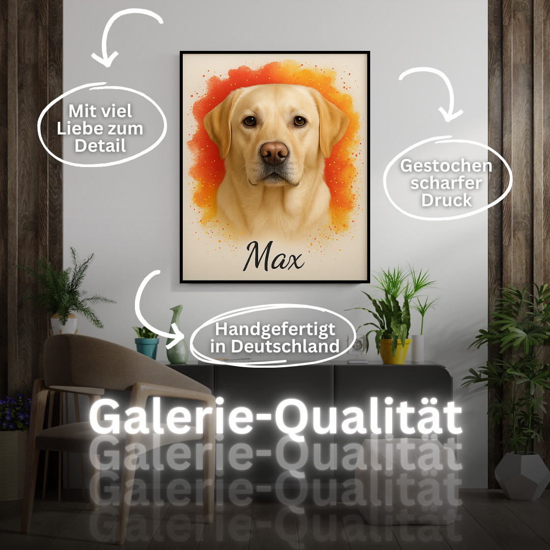 Personalisierbares Hundeporträt